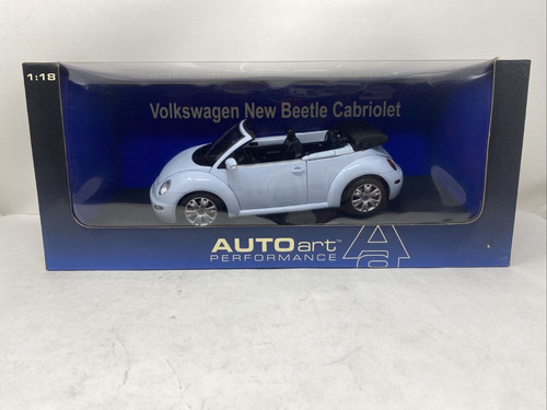 Vw New Beetle Cabriolet Blue Escala 1/18 Marca Autoart