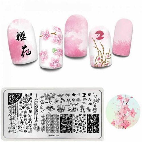 Born Pretty Harunouta Placas Stamping Set Lote X 10 Placas