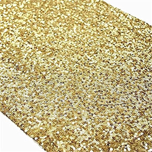 Trlyc 5pcs 12 Por 108inch Gold Sequin Tablerunner