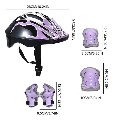 Juego 7 Rodilleras Y Coderas Para Casco Seguridad Para Niños