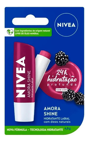 Nivea Protetor Labial Amora Shine 4,8g