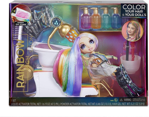 Rainbow High Salon Playset Con Rainbow De Espuma De Color De