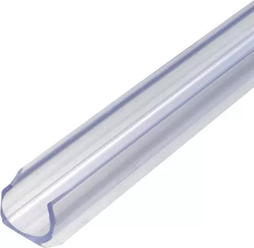 Canaleta blanca con tapa transparente de PVC auto extinguible para  iluminación Led 1020mm tramo de 1.5 m Tiras led, Cables, etc.