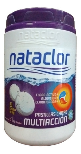 Pastillas Cloro Multiaccion Nataclor Pileta 1kg