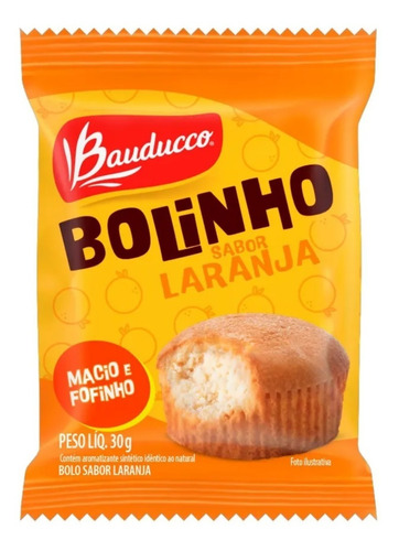 Mini Bolo Bolinho Bauducco De Laranja Pacote 30g 