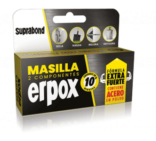 Imagen 1 de 10 de Masilla Suprabond Erpox Acero 100g - Soldadura En 10 Minutos