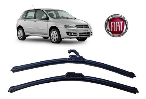 Par De Palhetas Limpador De Parabrisa Dianteiro Fiat Stilo