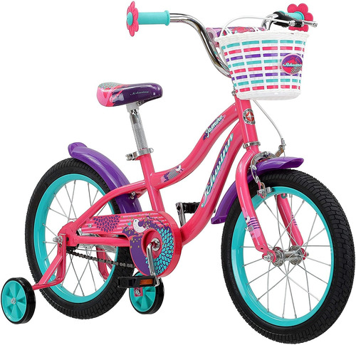 Bicicleta Para Niñas Con Ruedas De Entrenamiento 3-7 Años