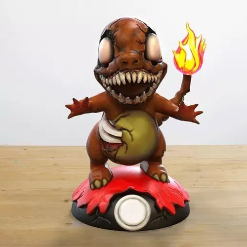 Archivo Stl Impresión 3d - Pokemon - Charmander Zombie