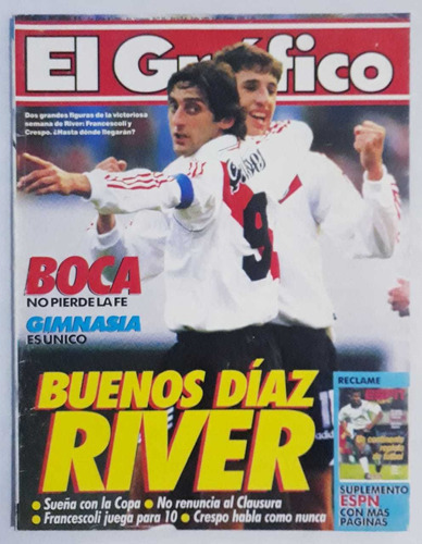 El Grafico 3999 - Francescoli Crespo River  1996 Fs