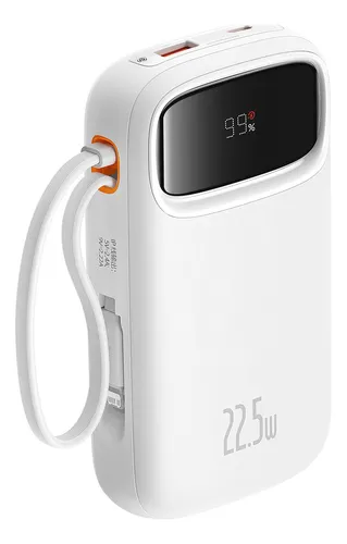 comprar Power Bank Baseus 20000mah 22.5w Display Digital Turbo Cor Branco