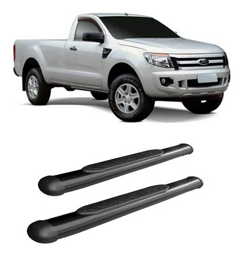 Estribo Ovalados Negros Ford Ranger 2013= C/s