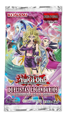 Yugioh 1 Sobre Duelistas Legendarios Hermanas De La Rosa / U