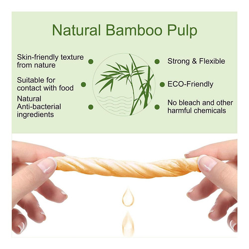 Papel Higiénico Bambú Natural De Wbm Care, Tejido De Baño De