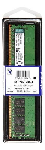 Memória RAM ValueRAM  4GB 1 Kingston KVR24N17S8/4