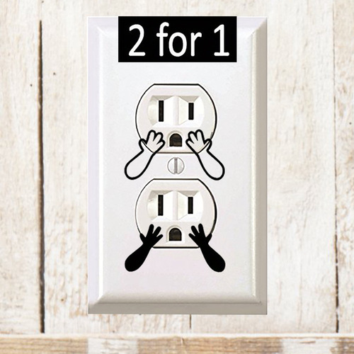 Preto - Um: 6 Pares (12) - Decalques Creative Hand Socket,