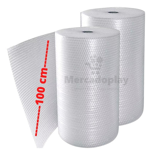 2 Dos Rollo Plástico Papel Burbuja 100cm X 50mt Envío Gratis