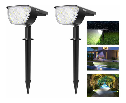 Litom Reflectores De 30 Luces Led Solares De Paisaje Foco De