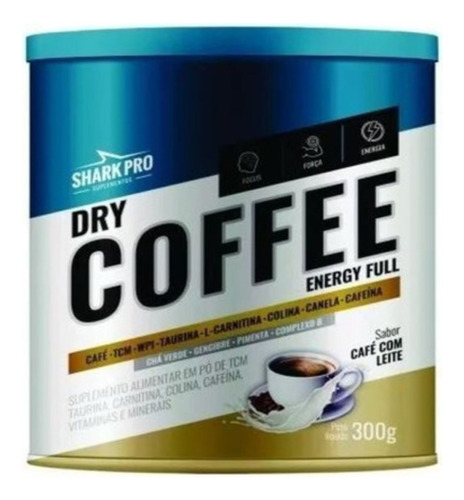 Dry Coffee Energy Full Vanilla Latte 300g - Shark Pro