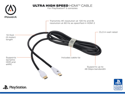 Hdmi Ultra High Speed Licenciado Playstation 5 Powera