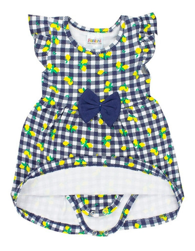 Vestidinho Body Cotton Bebê Menina Infantil Verão Atacado