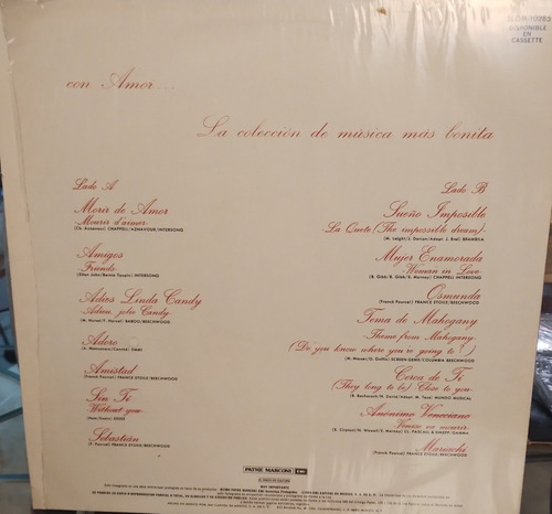 Lp De Vinyl: Franck Pourcel, Con Amor... Sueño Imposible (Usado)