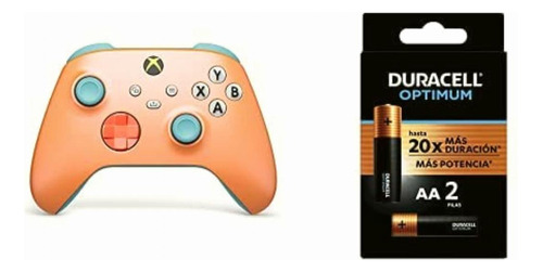 Control Inalámbrico Xbox Sunkissed + 2 Pilas Aa Duracell