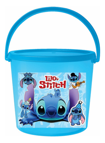 Dulcero Lilo Y Stitch Cubeta 30pz Más Regalito