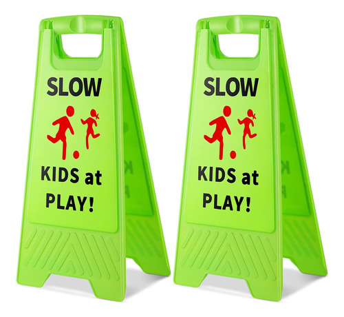 2 Piezas Slow Kids At Play Safety Slow Down Advertencia De D