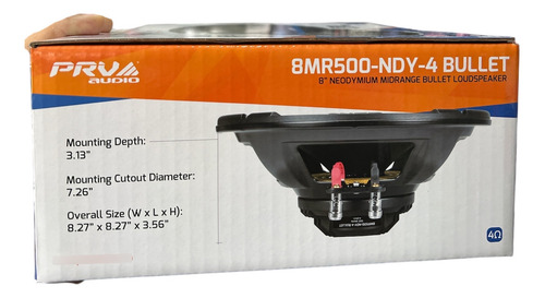 2 Piezas Para De Medio Open Shop Prv 8mr500-ndy-4 Bullet Negro