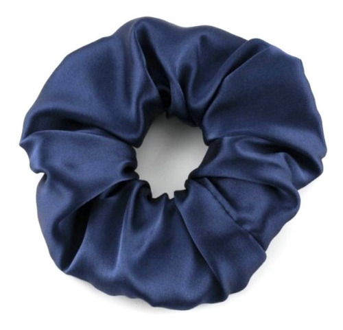 Scrunchie Colet Seda 100 % Cuidado Para Cabello Pelo Navy