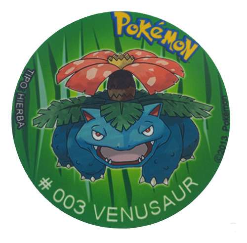 Mousepad De Tazo Pokemon Modelo #003 Venusaur