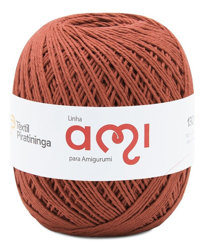 Linha Ami Para Amigurumi Têxtil Piratininga Com 250mts Cor 053- Tijolo