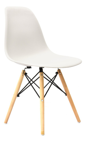 Silla En Polipropileno De Diseño Eames Blanca Color de la estructura de la silla Blanco