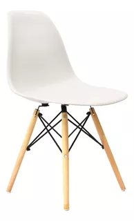 Silla En Polipropileno De Diseño Eames Blanca Color de la estructura de la silla Blanco