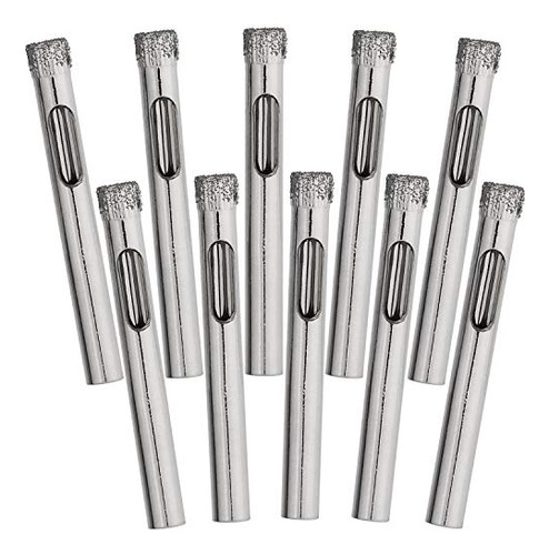 10 Pack Diamond Drill Bit Set, 6mm (1/4inch) Small Diam...