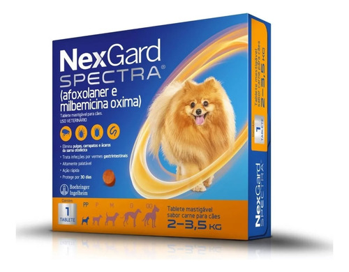 Nexgard Antipulgas E Carrapatos Spectra 2 - 3,5kg Original