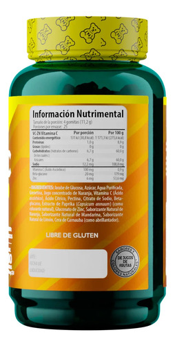 Solanum Nutrioso Vitamina C + Zinc 100gomitas Para Niños Sabor Citricos