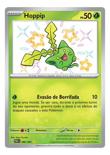 Carta Pokémon Hoppip Shiny Destinos De Paldea Original