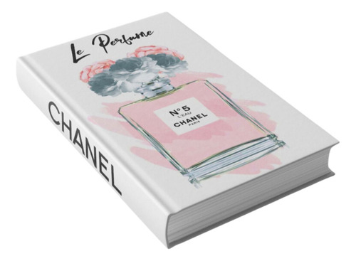 Caixa Livro Chanel Le Perfume M Colorido Liso