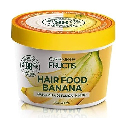 Fructis Hair Food Banana Mascarilla 1 Minuto 350 Ml Tarro