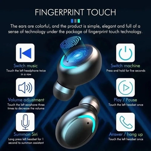 4 Audífonos Inalámbricos Bluetooth F9 9d Tws 5.1