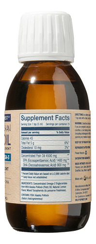 Wiley's Finest Omega-3 Limón Natural 2300 Mg 125 Ml Sabor Sin Sabor
