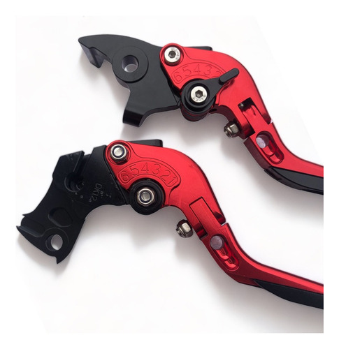 Kit Levers Manillas Freno Embrague Lt-3, Extensibles Rojo