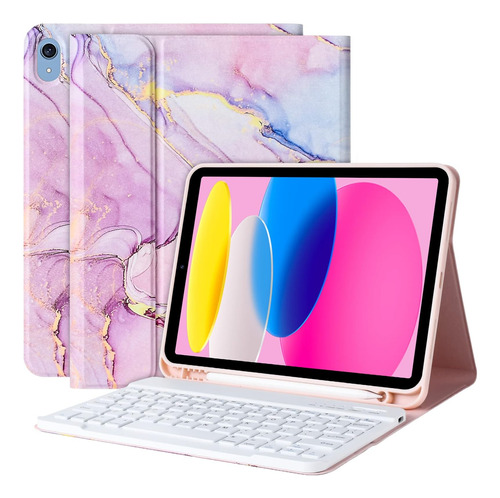 Funda Con Teclado Zxa / Para iPad 10.9  / Pink