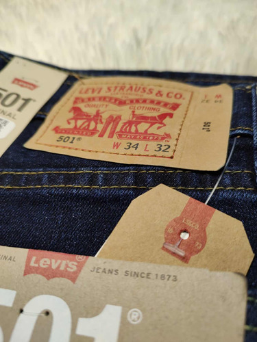 Pantalón Levis 501 Original Azul 34x32