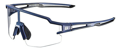 Gafas de ciclismo fotocromáticas con clip, marco de lente Rockbros, color azul mate, diseño deportivo