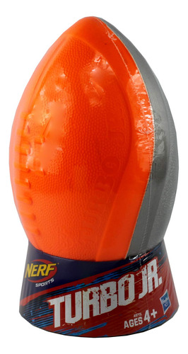 Nerf Sports Turbo Jr. - Ftbol Naranja Brillante Y Titanio