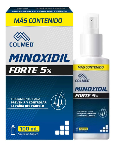 Tratamiento Caída Del Cabello Minoxidil Forte Colmed 100 Ml