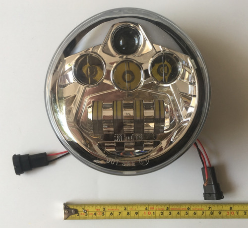 Faro De Led Cromado Para Harley Davidson Vrod